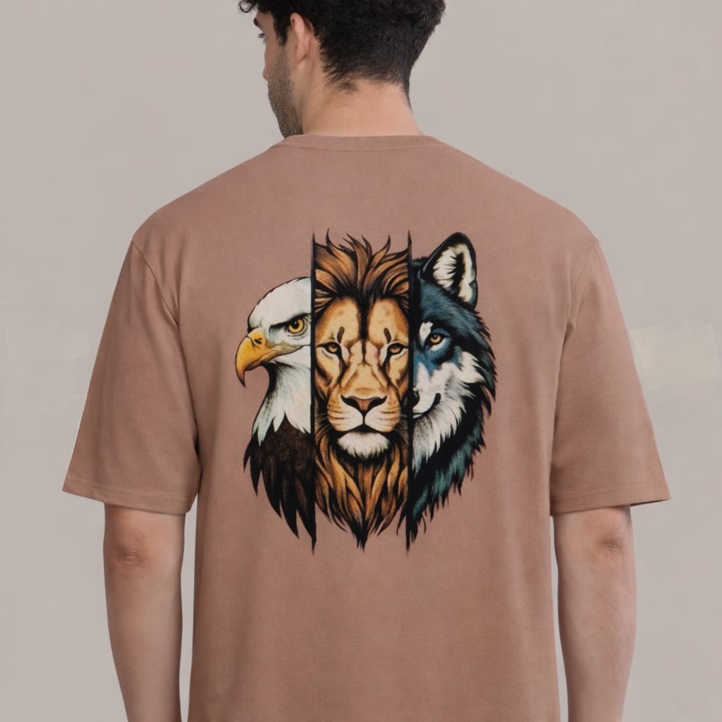Men's Classic Crew T-Shirt - Discipline, Execution, Dedication Lion Head Back Print