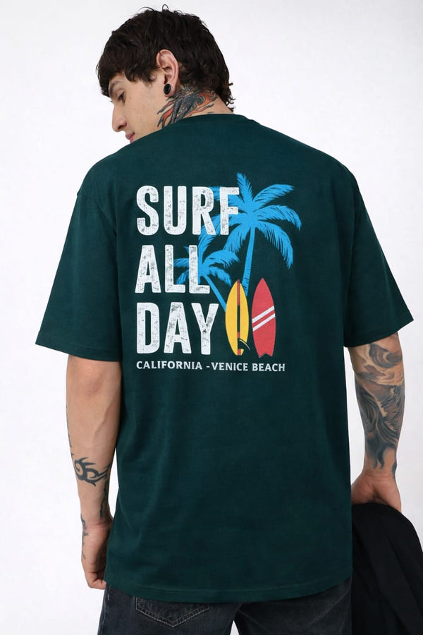 Surf All Day men's pure cotton comfortable crew tee."